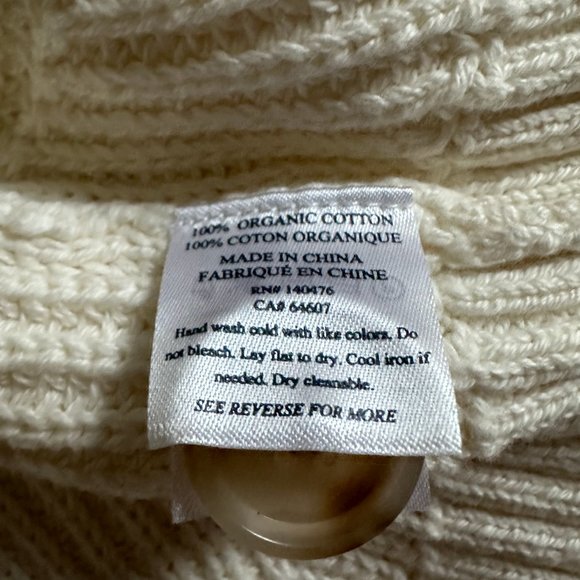 FAHERTY Sunwashed Fisherman Cardigan - Egret - Picture 7 of 7